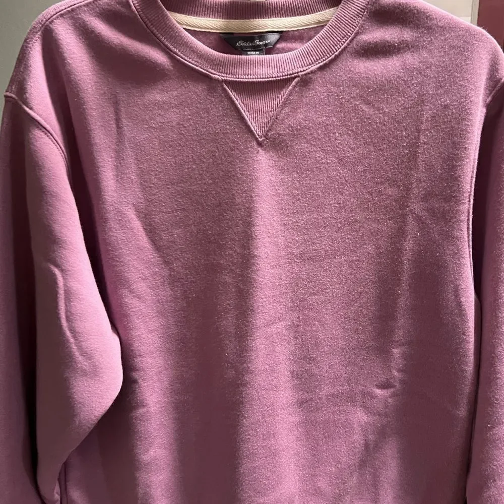 NWOT Eddie Bauer Classic Light Purple Crewneck Sweatshirt Size Small #118